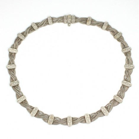 opulent colier choker,scandinav. argint. Danemarca